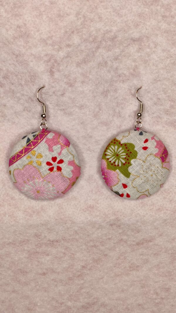 Boucles d'oreilles rondes roses